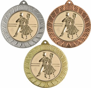 Medal metalowy 7 cm MMC3080 - medal stalowy taniec