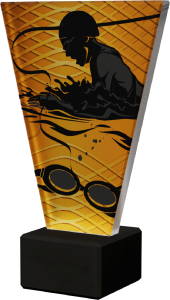 Statuetka szklana pływanie VL1/SWI/BK