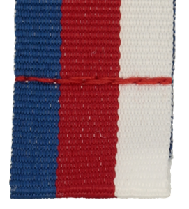 Wstążka 2 cm niebiesko-czerwono-biała V3-BL/R/W