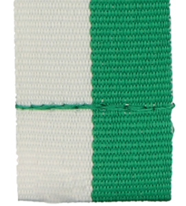 Wstążka 2 cm biało-zielona V3-W/GN
