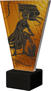 Statuetka szklana straż pożarna VL1/FIR/BK