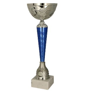Srebrno - niebieski puchar 9288 - trofeum sportowe