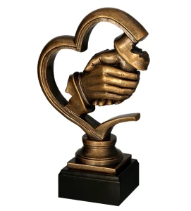 Statuetka odlewana dłonie RFST3047/BR