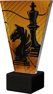 Statuetka szklana szachy VL1/CHE/BK