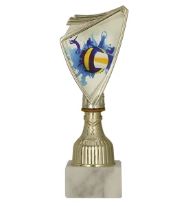 Złoty puchar dla siatkarza 9297/VOL crest z nadrukiem  - trofeum siatkarskie