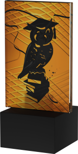 Statuetka szklana sowa AG1-12/SCH