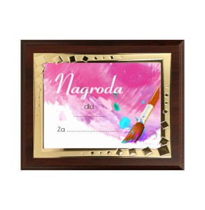 Dyplom drewniany HG42 malarstwo - grawerton sztuka