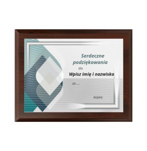 Dyplom drewniany HG265 podziękowanie  - grawerton okazjonalny