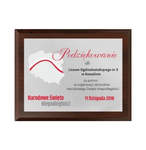 Dyplom drewniany HG265 święto narodowe- grawerton okazjonalny