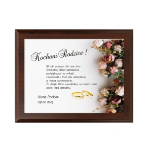 Dyplom drewniany HG265 kochani rodzice - grawerton ślub
