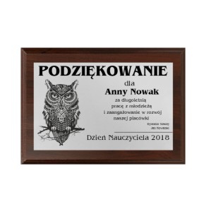 Dyplom drewniany HG265 dzień nauczyciela - grawerton szkolnictwo