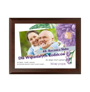Dyplom drewniany HG265 rocznica ślubu - grawerton okazjonalny