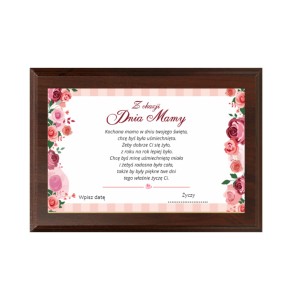 Dyplom drewniany HG265 dzień mamy - grawerton okolicznościowy