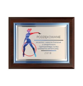 Dyplom drewniany HG7 gimnastyka - grawerton okolicznościowy