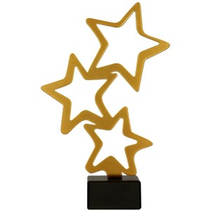 Złota statuetka  metalowa gwiazdy ML-STA