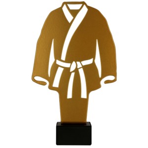 Złota statuetka metalowa karate ML-KAR2