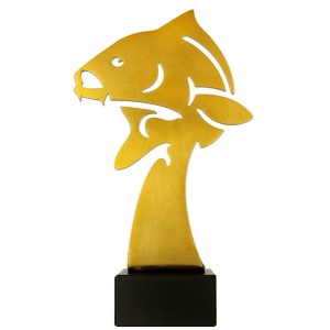 Złota statuetka metalowa ryba BL-FIS