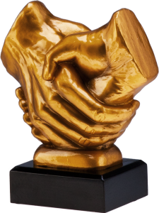 Statuetka odlewana dłonie RFST2089/G
