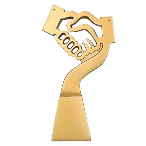 Statuetka odlewana uścisk dłoni RP5014-23/G