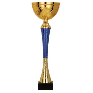 Puchar metalowy złoto - niebieski 9253