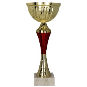 Puchar metalowy złoto - czerwony 9272