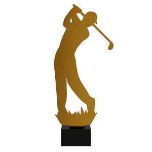 Złota statuetka metalowa golf ML-GOLF2
