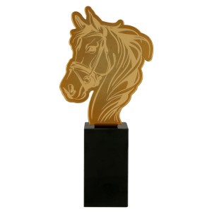 Złota statuetka metalowa koń MLV-HOR