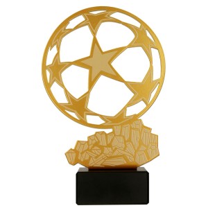 Złota statuetka metalowa piłka nożna MLV-SOC2