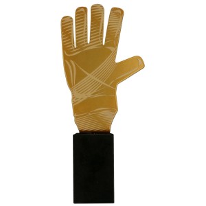 Złota statuetka metalowa bramkarz MLV-SOC3