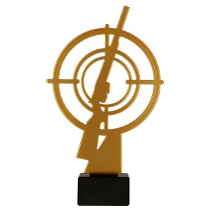 Złota statuetka metalowa strzelectwo ML-SHO2