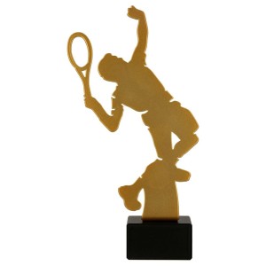 Złota statuetka metalowa tenis ziemny ML-TEN