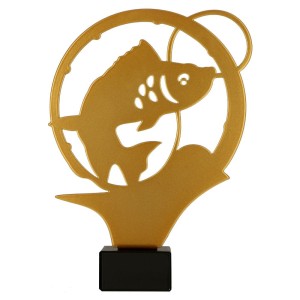Złota statuetka metalowa ryba ML-FIS3
