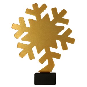 Złota statuetka metalowa zima ML-SNO3