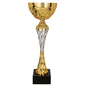 Metalowy puchar złoto-srebrny 8233 - trofeum sportowe