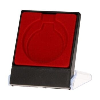 Etui na medal czerwone H3 welurowo akrylowe  