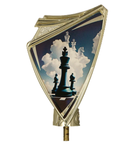 Plastikowy herb z nadrukiem szachy CREST/CHE