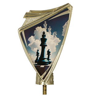 Plastikowy herb z nadrukiem szachy CREST/CHE