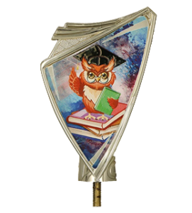 Plastikowy herb z nadrukiem szkolnictwo CREST/EDU