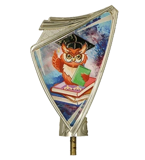 Plastikowy herb z nadrukiem szkolnictwo CREST/EDU
