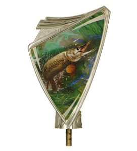 Plastikowy herb z nadrukiem szczupak CREST/FIS2