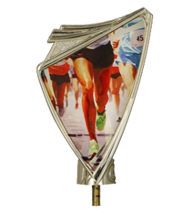 Plastikowy herb z nadrukiem biegi CREST/RUN