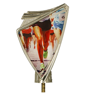 Plastikowy herb z nadrukiem biegi CREST/RUN
