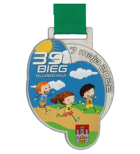 Medal biegowy vision z kolorowym nadrukiem