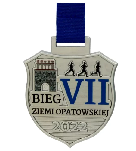 Odlewany medal biegowy z kolorowym nadrukiem