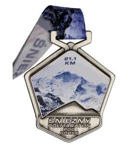 Medal odlewany z nadrukiem na maraton