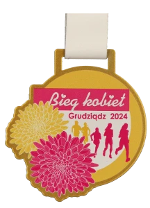 Medal z metalu z kolorowym nadrukiem - medal lasercut