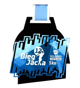Biegowy metalowy medal wycinany laserem 