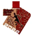 Metalowy medal biegowy wycinany laserem w trzech kolorach BR.webp