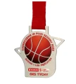 Metalowy medal wycinany laserem do koszykówki z nadrukiem uv.webp
