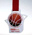 Metalowy medal wycinany laserem do koszykówki z nadrukiem uv1.webp
